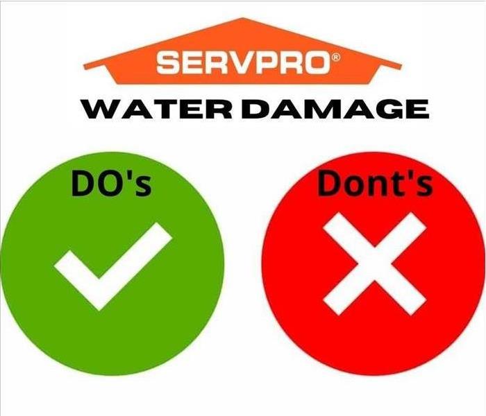 Servpro Water Damage Do's and Dont's 
